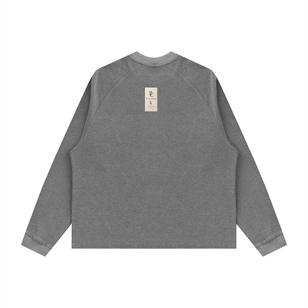 Unisex Vintage Wash Boxy  Waffle T-Shirt