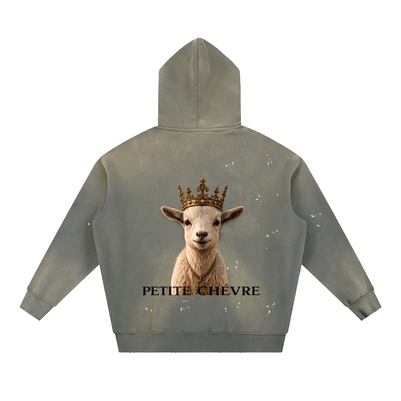 Vintage Washed Frayed Fleece Hoodie