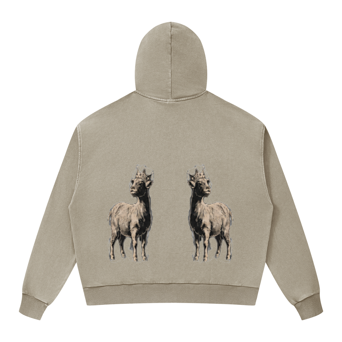 Unisex Mineral Wash Boxy Full Zip Hoodie