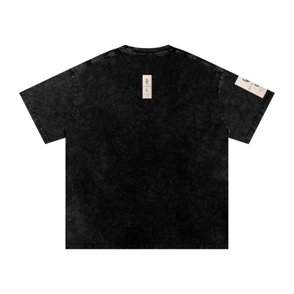 Snow Washed Oversized Cotton T-Shirt