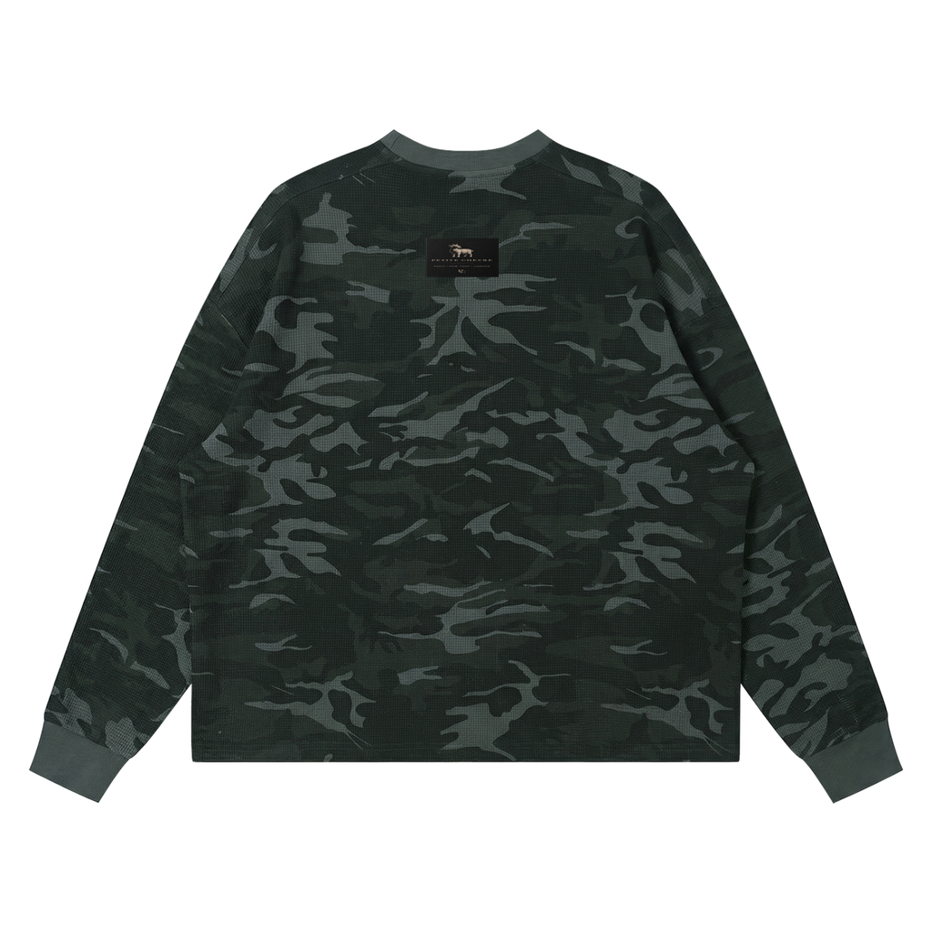 Unisex Waffle Boxy Long Sleeve T-Shirt