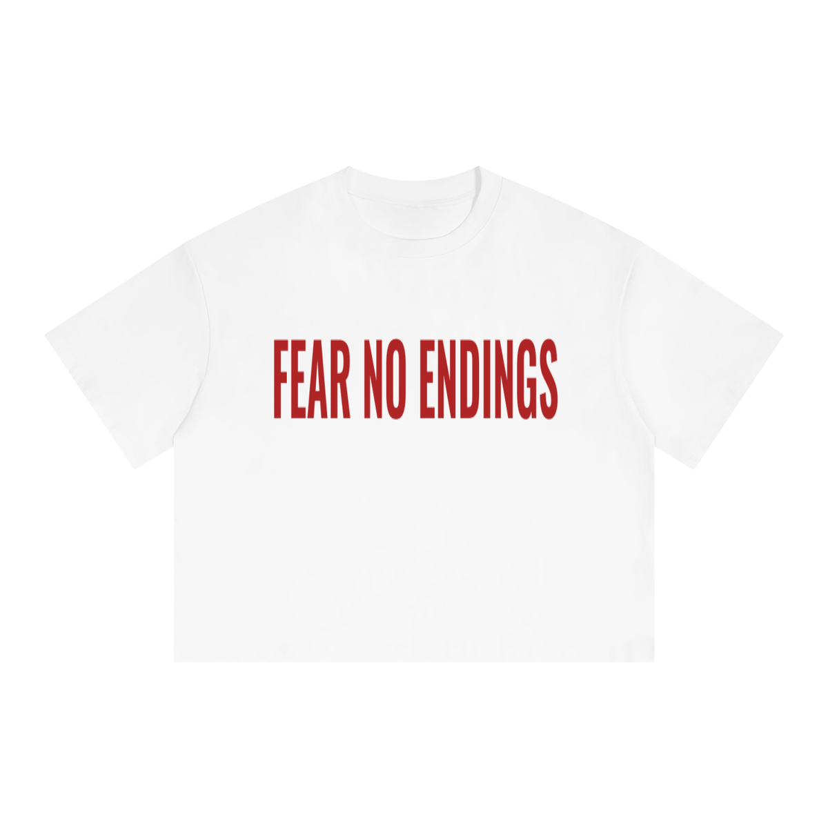 Unisex Boxy Drop Shoulder Crop T-Shirt