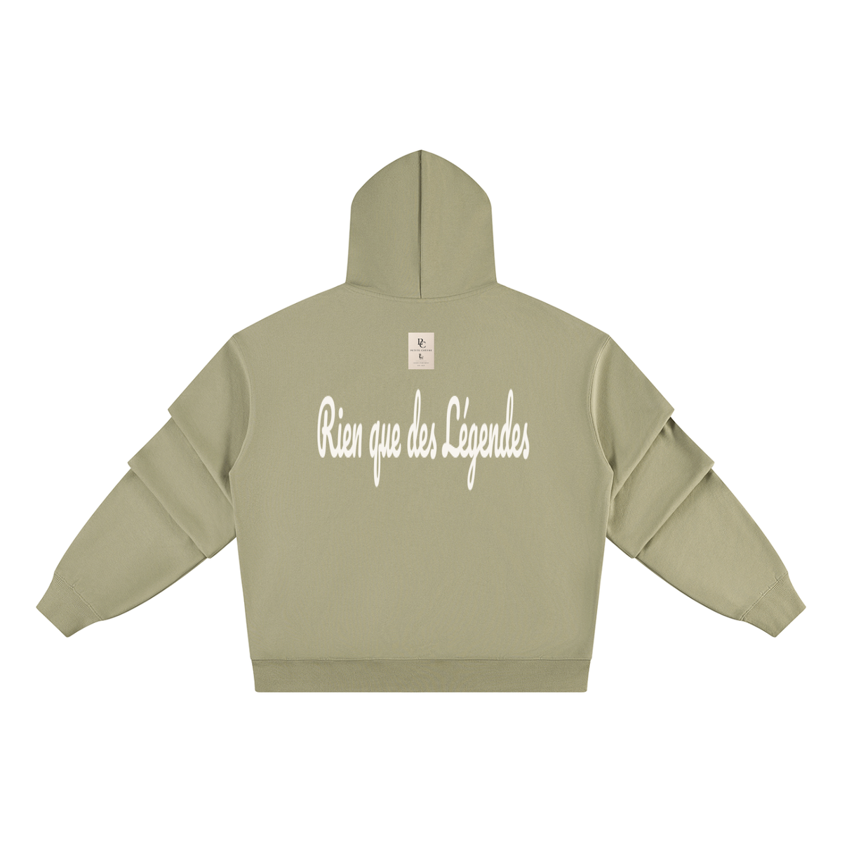 Unisex Heavyweight Ruched Sleeves Hoodie