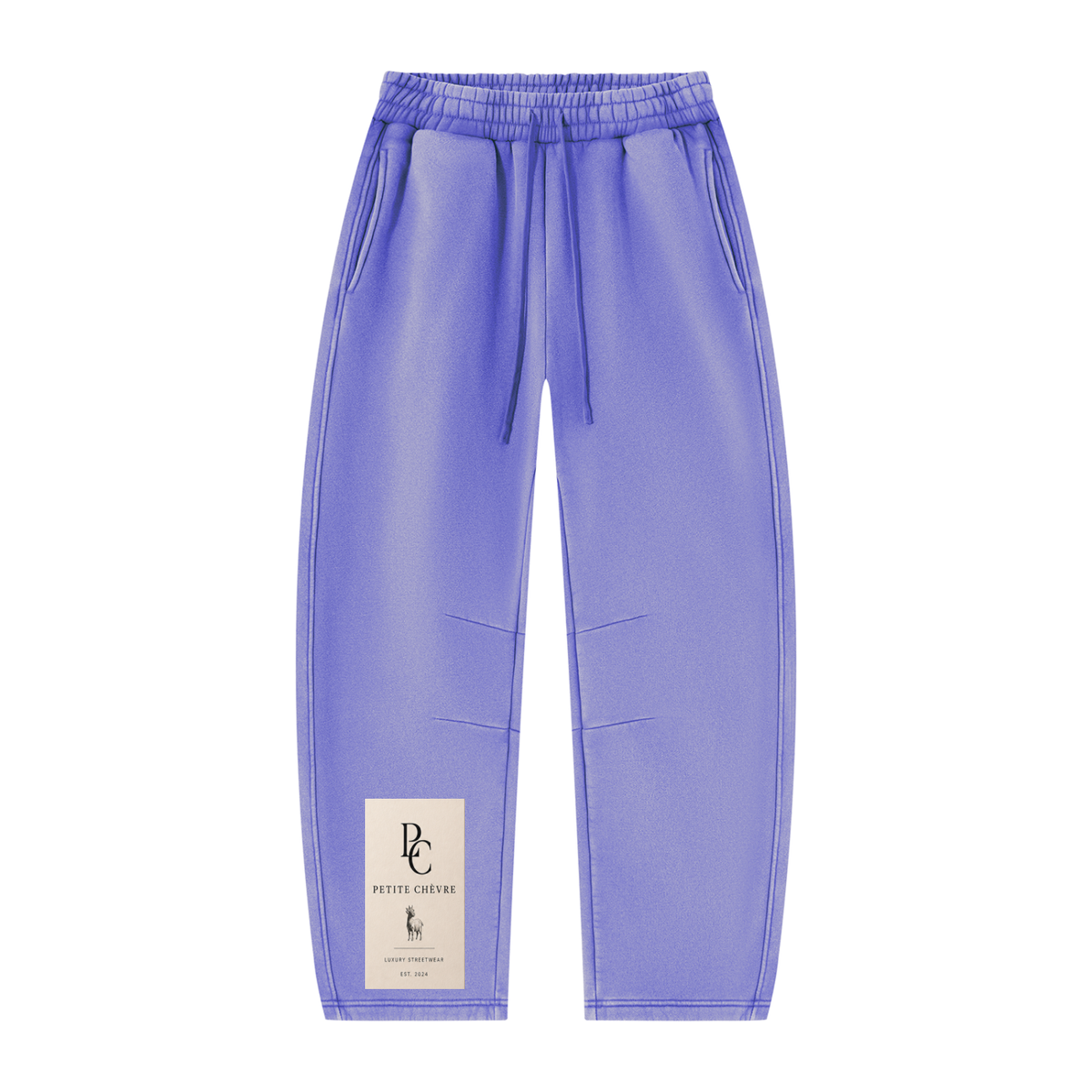 Unisex Vintage Wash Barrel Leg Fleece Sweatpants (multiple colors)