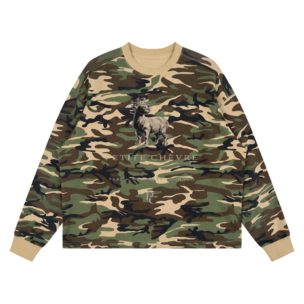 Unisex Waffle Boxy Long Sleeve T-Shirt