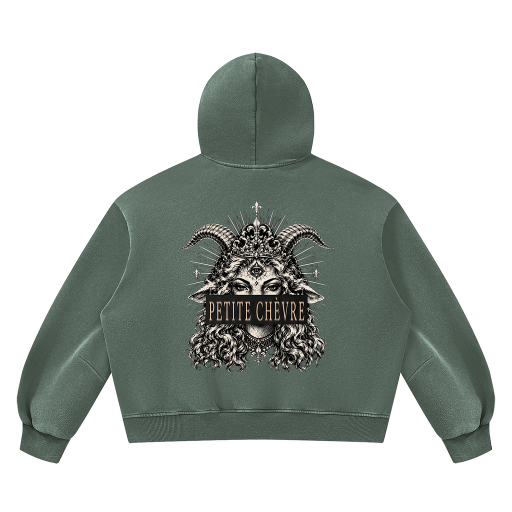 Unisex Vintage Wash Boxy Fleece Hoodie