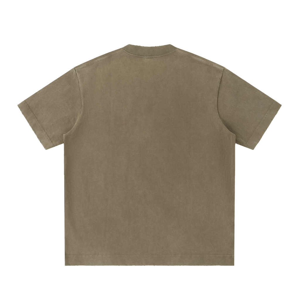 Heavyweight Vintage Washed Frayed T-Shirt