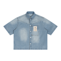 Vintage Wash Boxy Short Denim Shirt