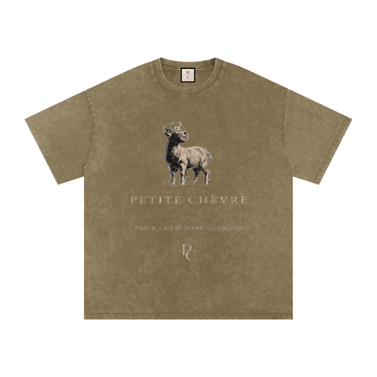 Snow Washed Oversized Cotton T-Shirt