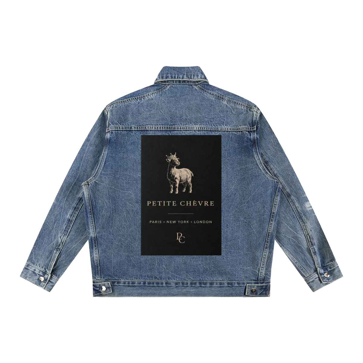 Vintage Wash Zip Up Denim Jacket