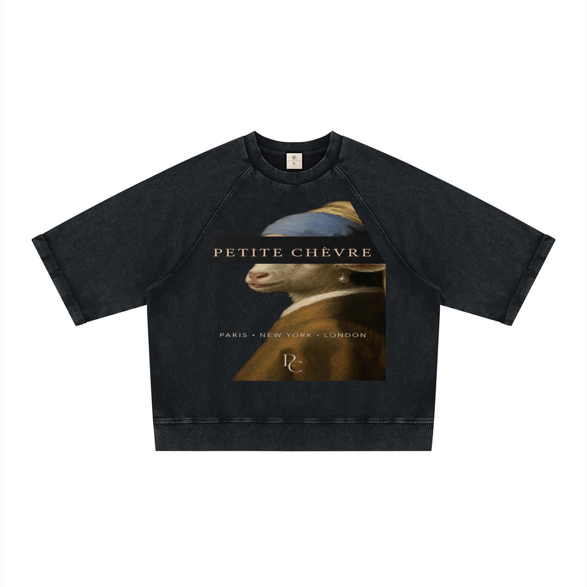 Unisex Vintage Wash Boxy Short Sleeve Sweatshirt