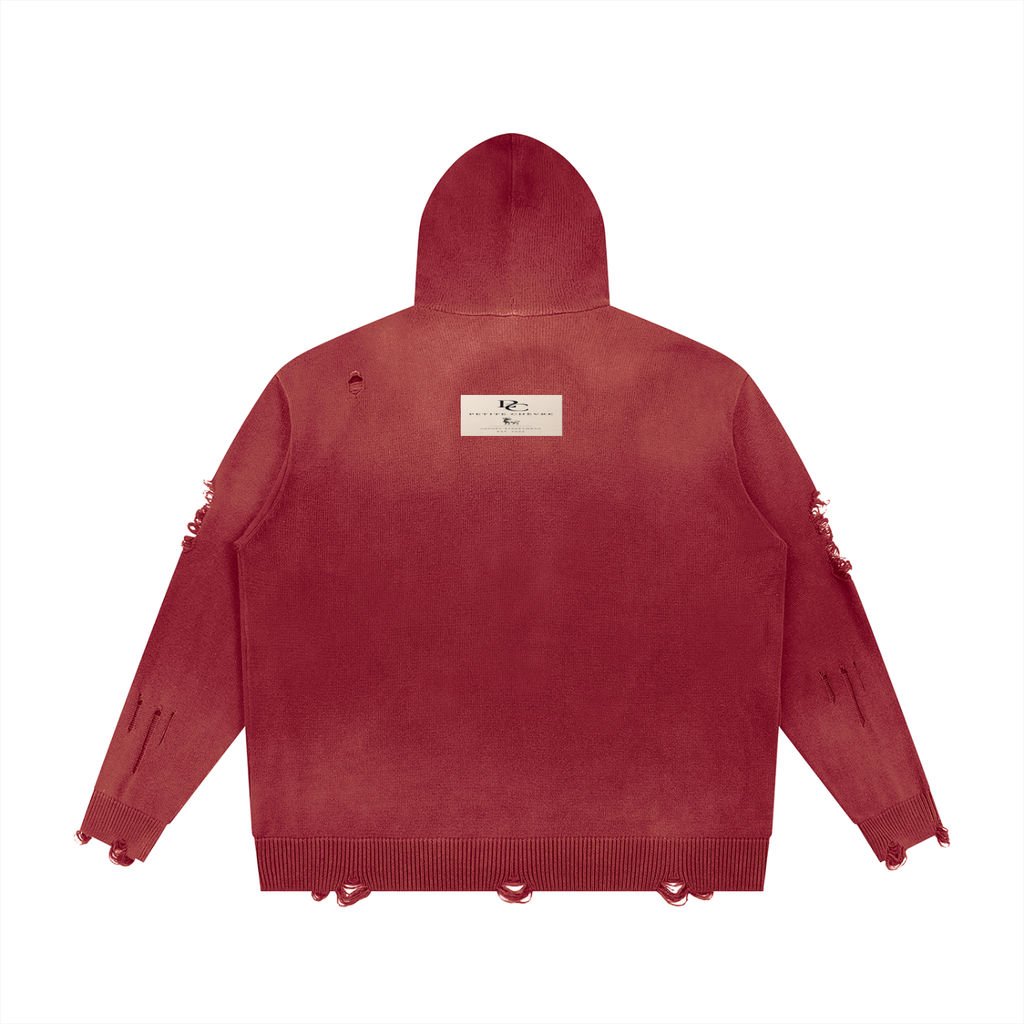 Distressed Full Zip Sweater (multiple colors)