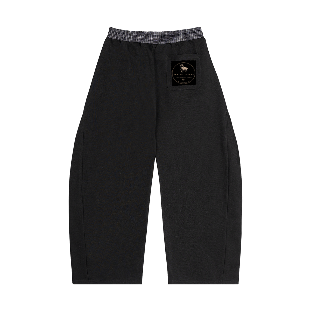 Plaid Waistband Barrel Sweatpants