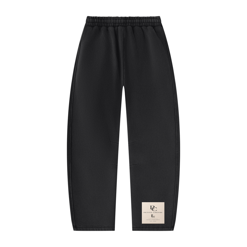 Unisex Vintage Wash Barrel Leg Fleece Sweatpants (multiple colors)