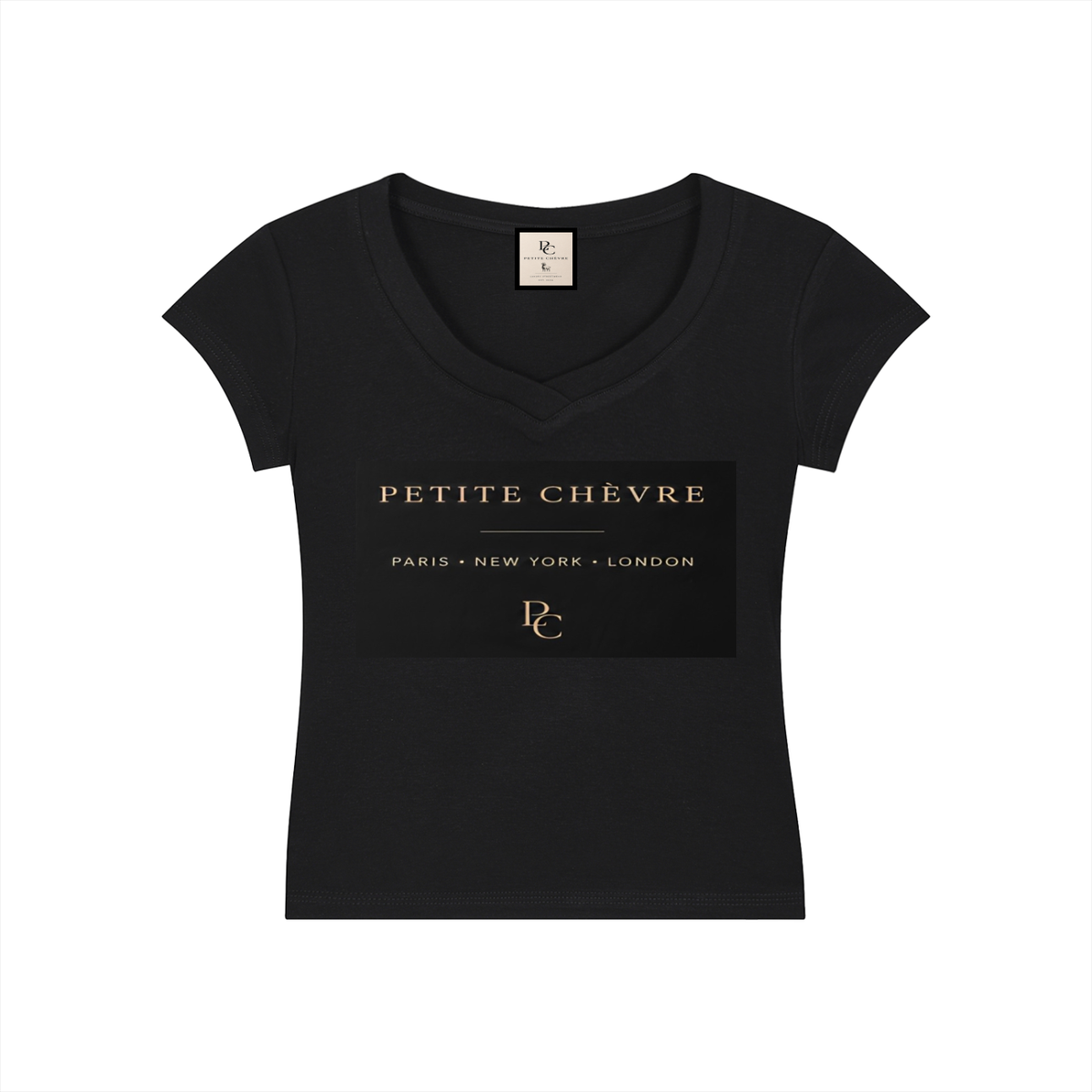 Essential V-Neck Bodycon T-Shirt