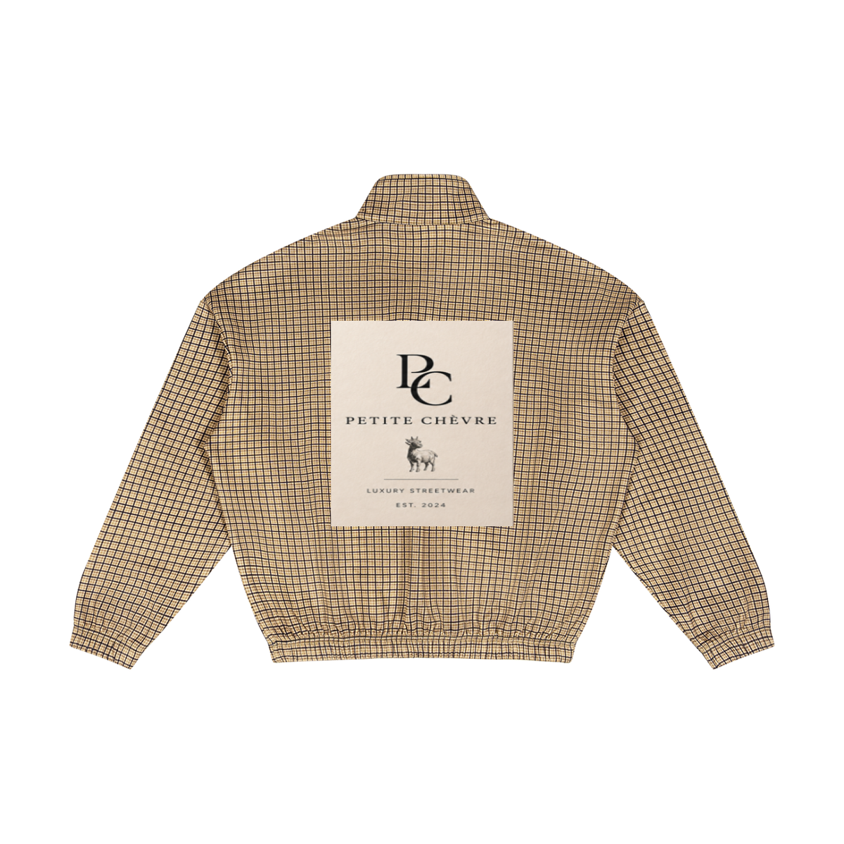 Unisex Plaid Quarter-Zip Sweatshirt