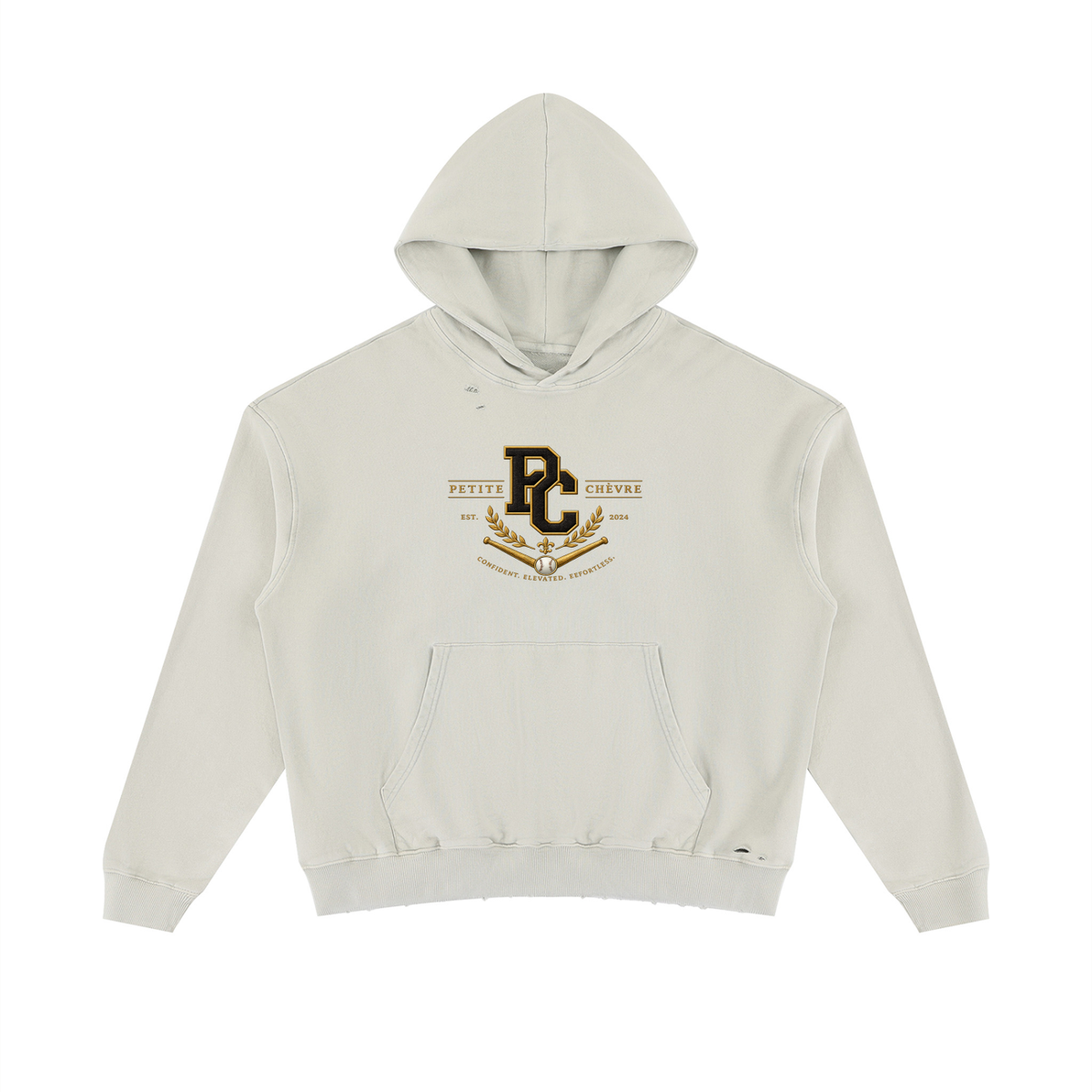 Unisex Mineral Wash Distressed Hoodie