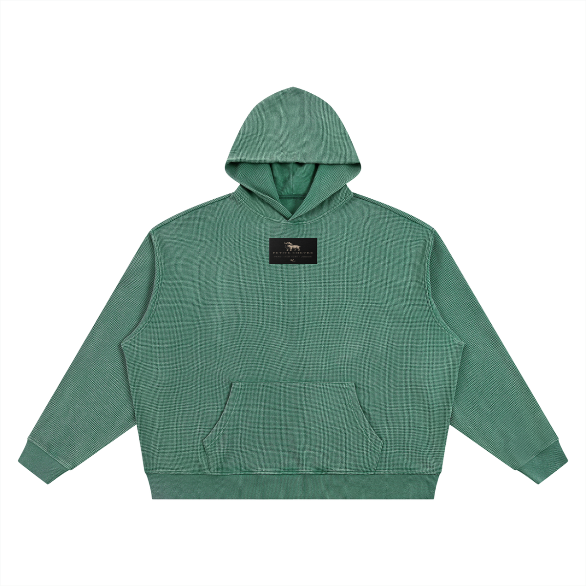 Unisex Vintage Wash Waffle Boxy Hoodie