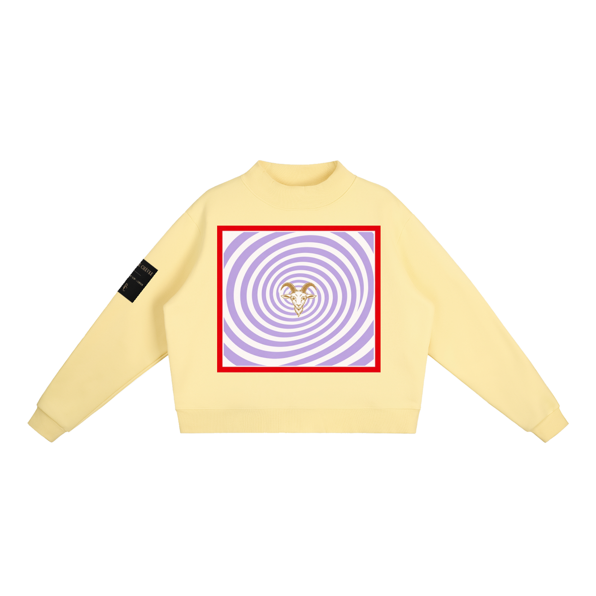 Essential Fleece Mock-Neck Crew Sweatshirt