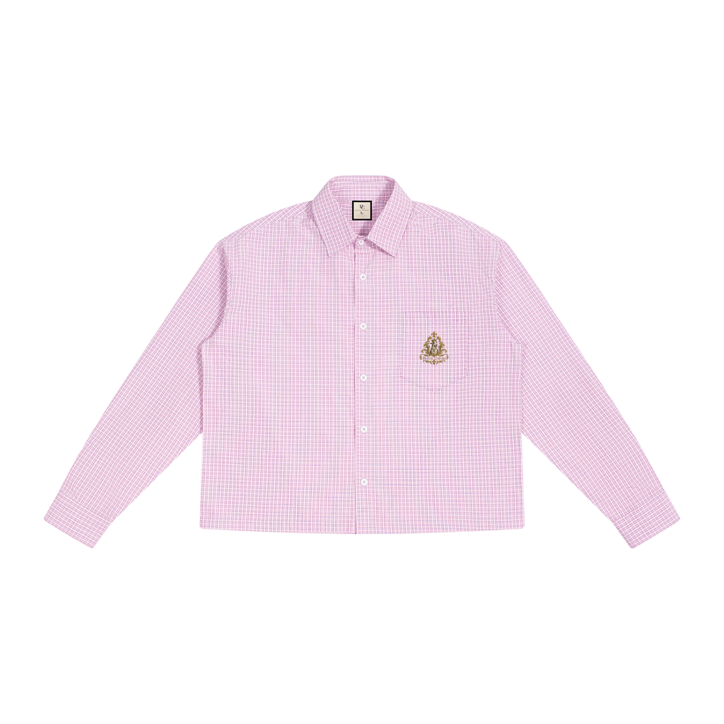 Unisex Boxy Plaid Long Sleeve Shirt