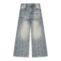 Women’s Vintage Wash Wide Leg Denim Jeans