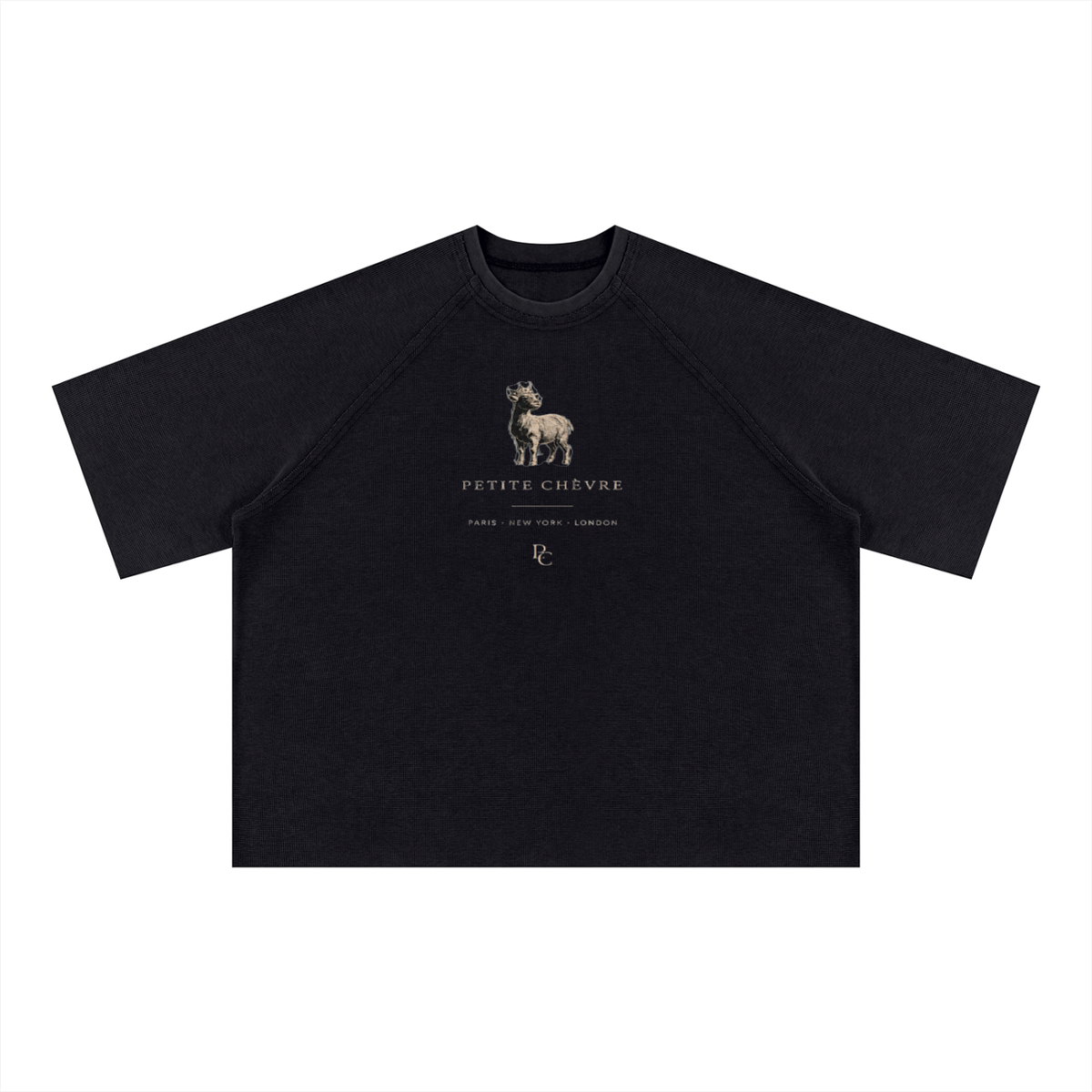 Unisex Mineral Wash Boxy Waffle T-Shirt