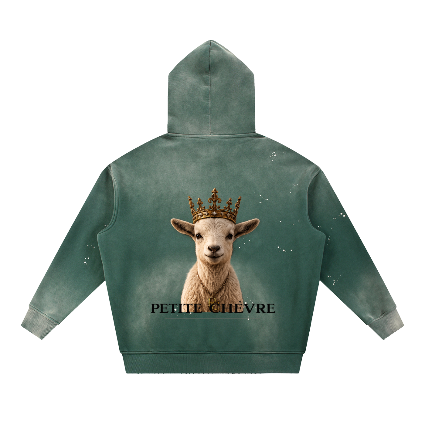 Vintage Washed Frayed Fleece Hoodie