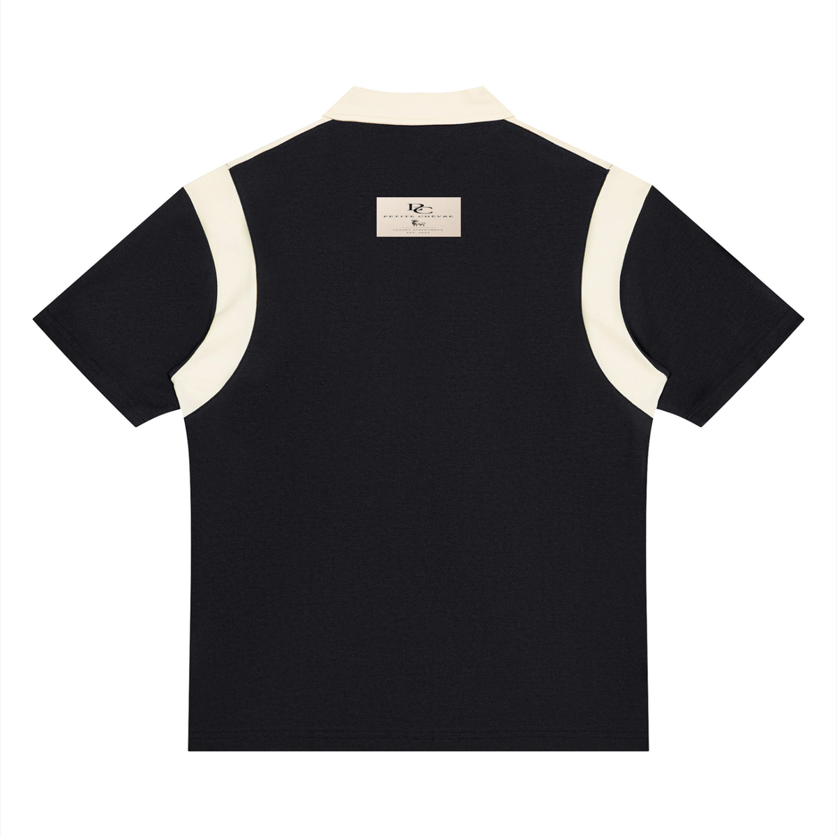 Unisex Color Block Quarter Zip Polo Shirt