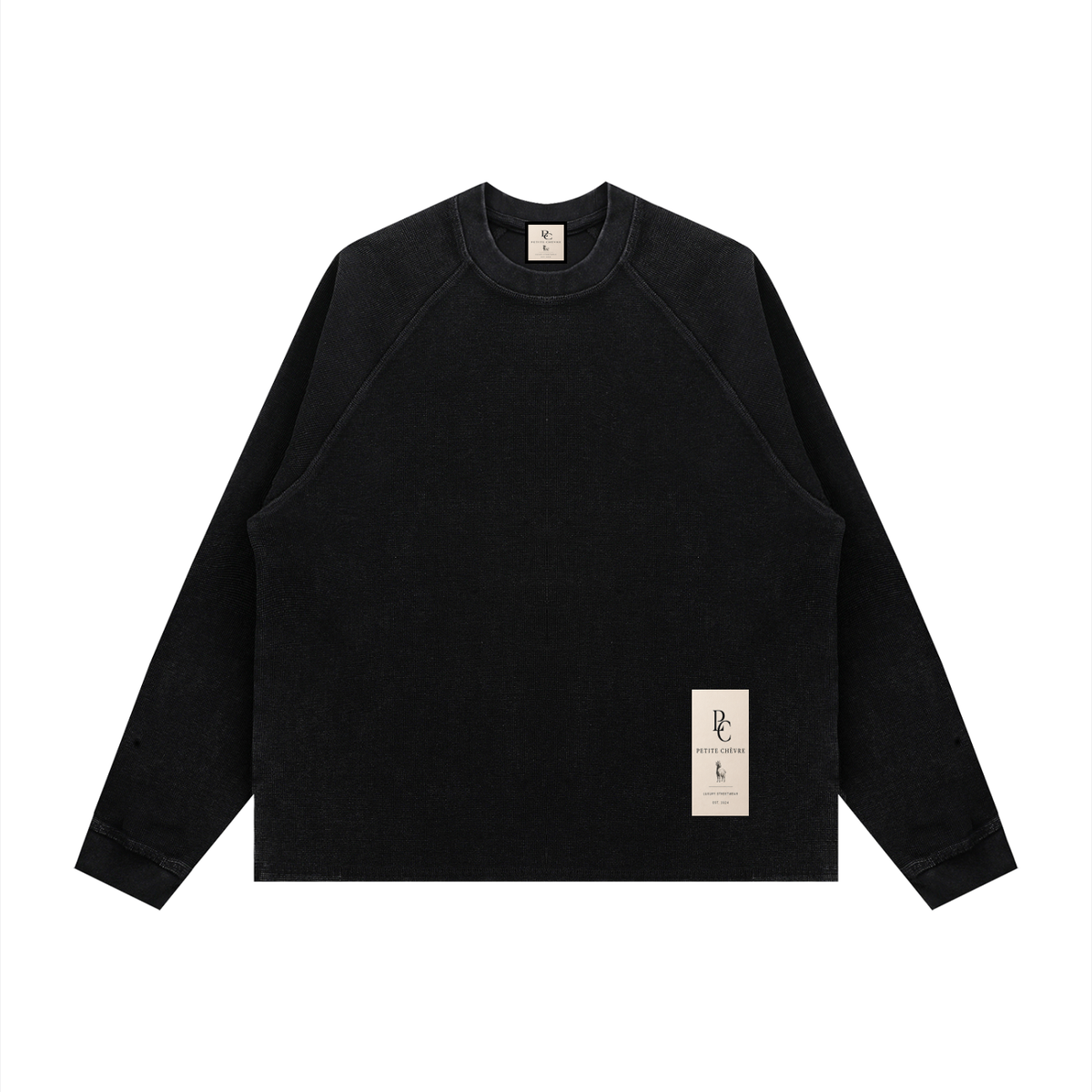 Unisex Vintage Wash Boxy  Waffle T-Shirt