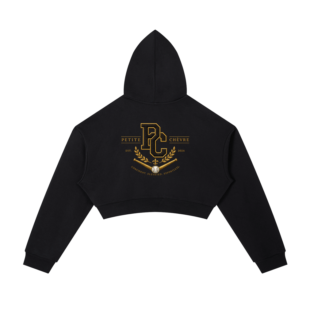 Essential Cropped Zip-Up Hoodie