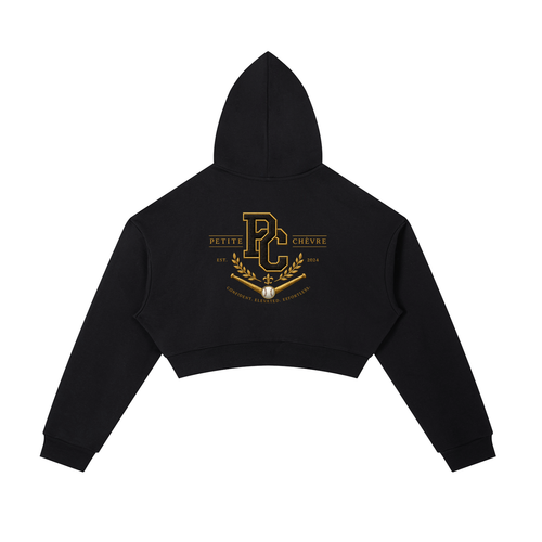 Essential Cropped Zip-Up Hoodie