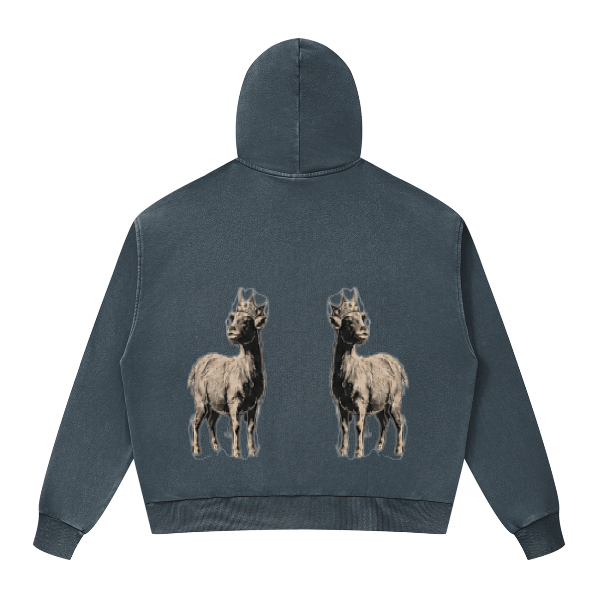Unisex Mineral Wash Boxy Full Zip Hoodie