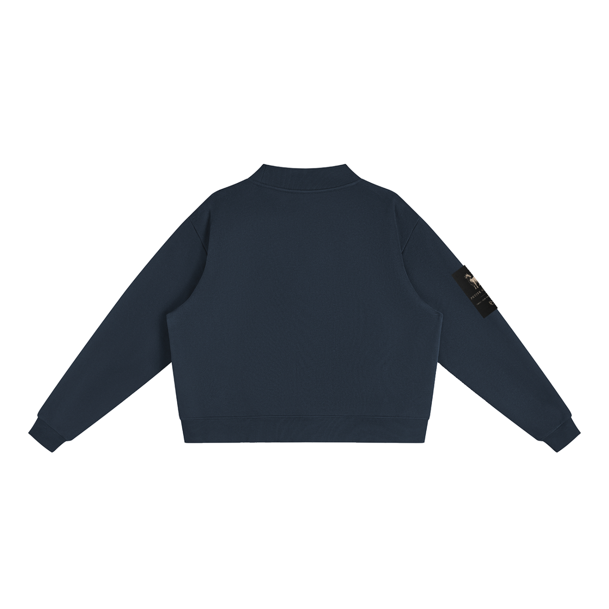 Essential Fleece Mock-Neck Crew Sweatshirt