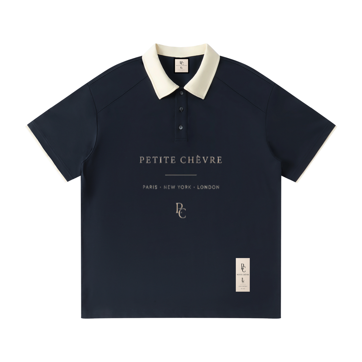 Contrast Collar Raglan Polo Shirt