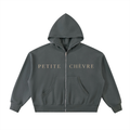Street Goth Fleeced Full-Zip Boxy Hoodie