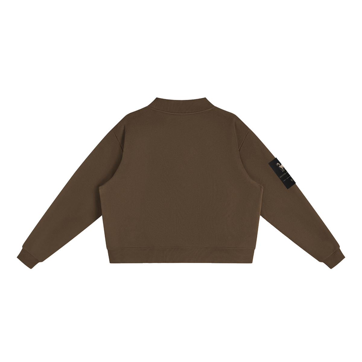 Essential Fleece Mock-Neck Crew Sweatshirt