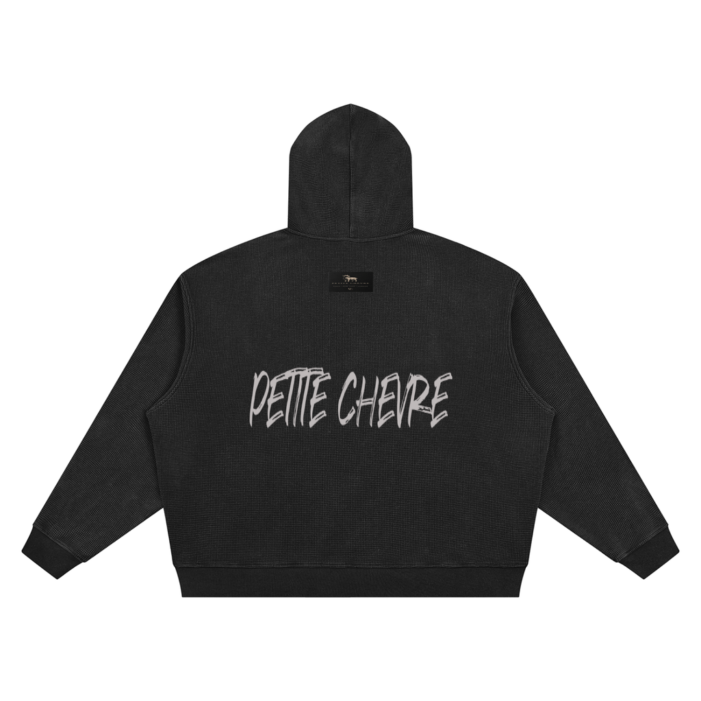 Unisex Vintage Wash Waffle Boxy Hoodie