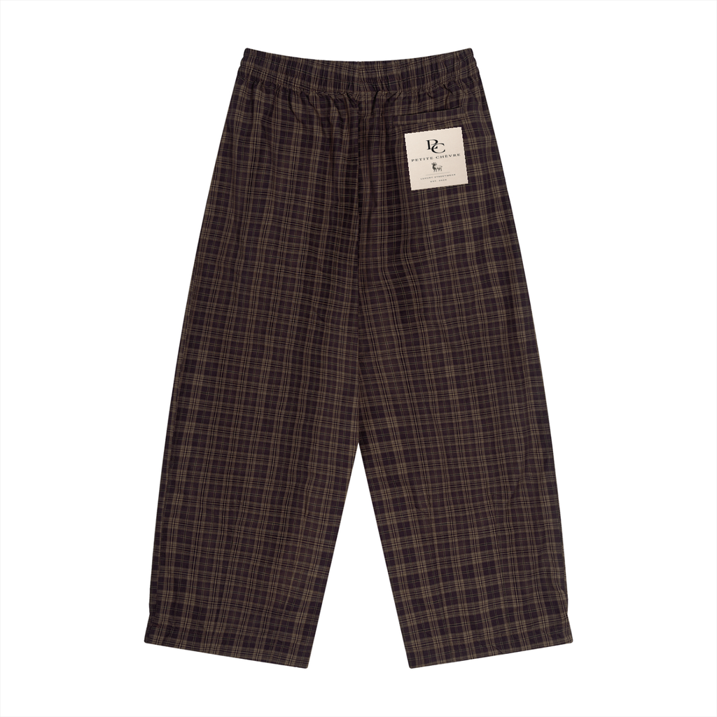 Unisex Plaid Wide Leg Pants