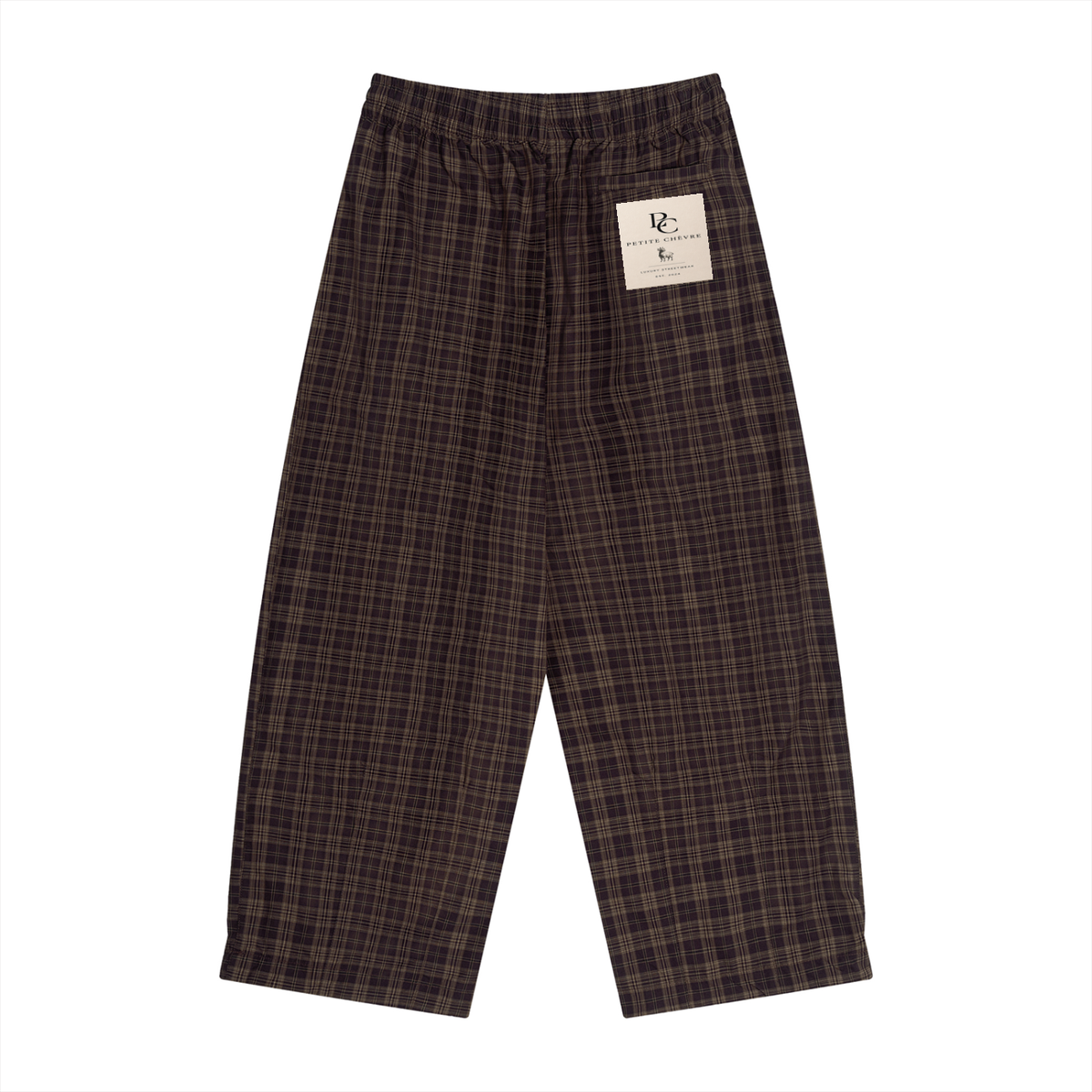 Unisex Plaid Wide Leg Pants