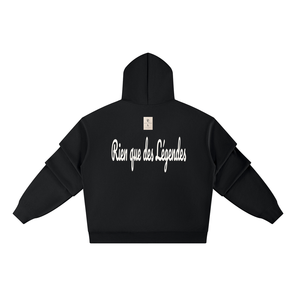 Unisex Heavyweight Ruched Sleeves Hoodie