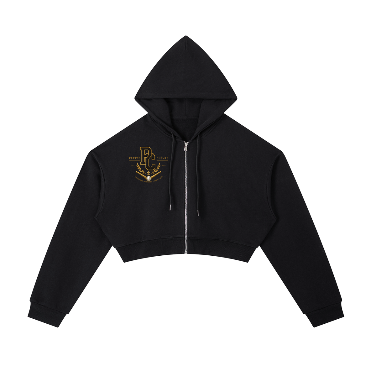 Women's Essential Cropped Zip-Up Hoodie