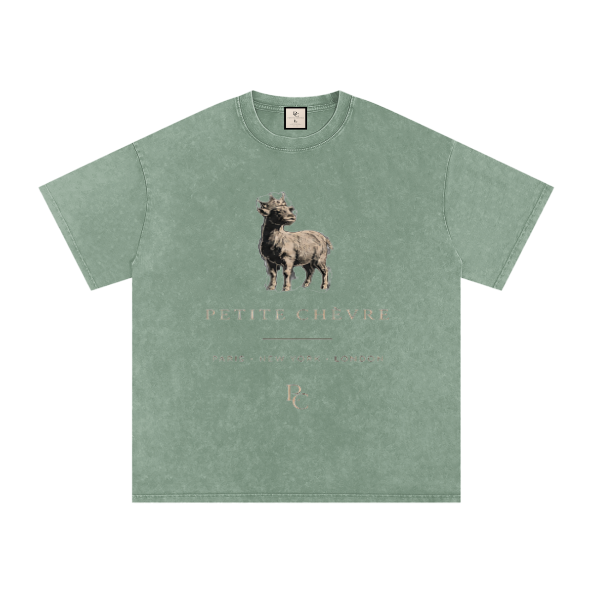 Snow Washed Oversized Cotton T-Shirt