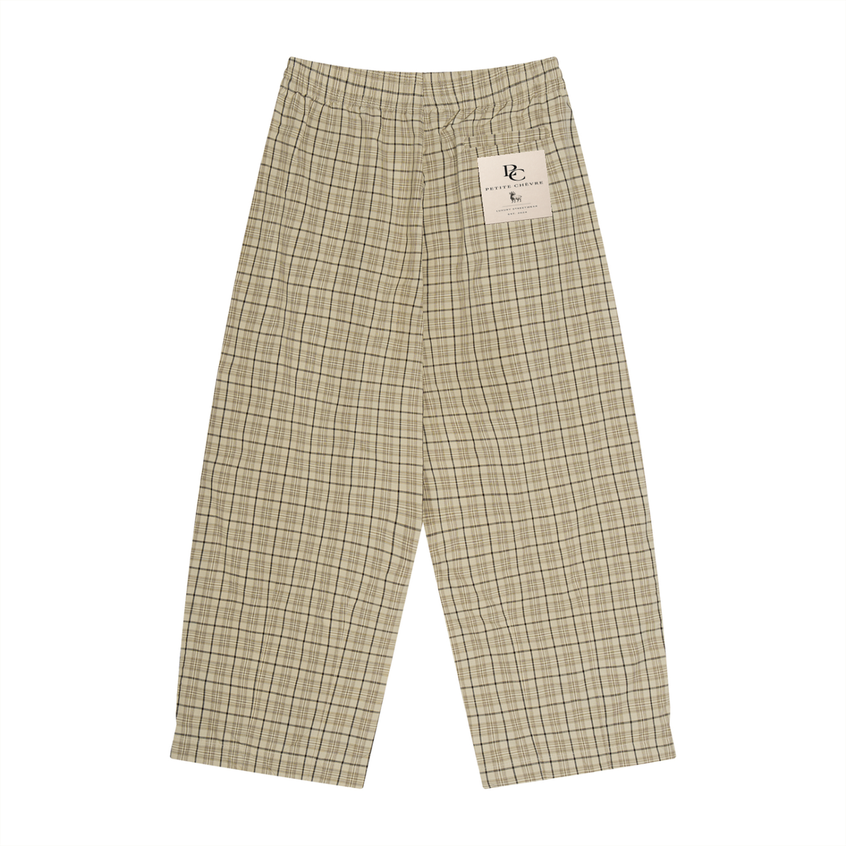 Unisex Plaid Wide Leg Pants