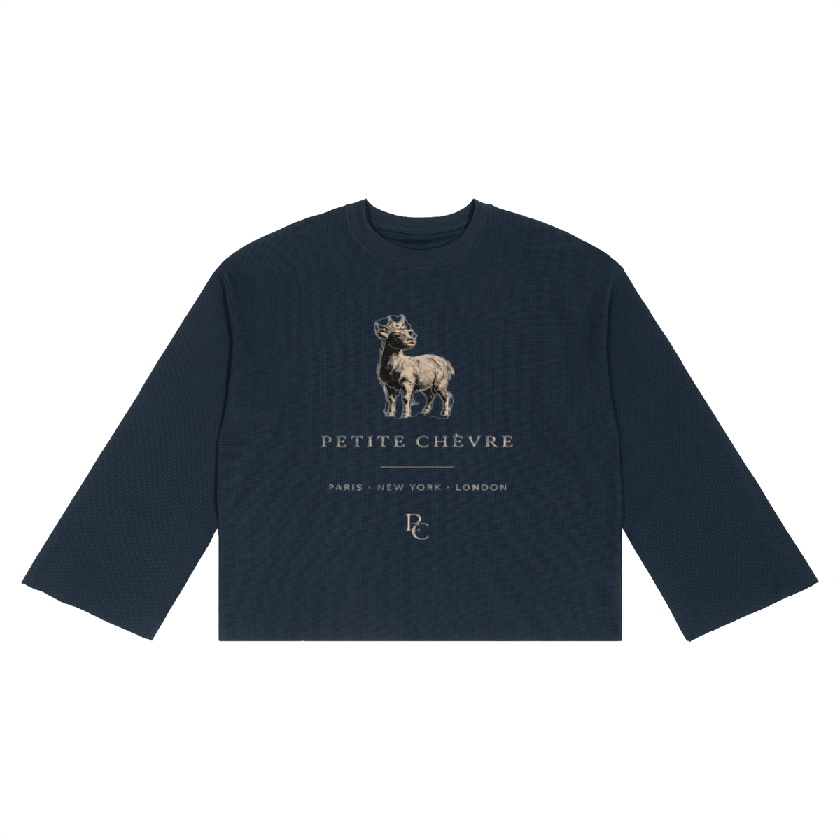 Unisex Waffle Raw Edge T-Shirt