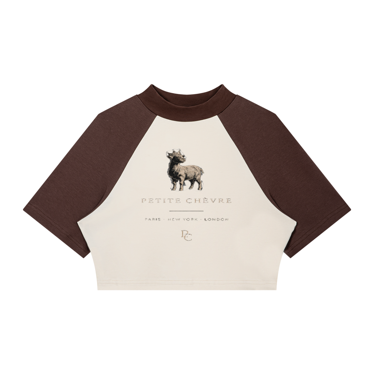Women’s Color Block Raglan Crop T-Shirt