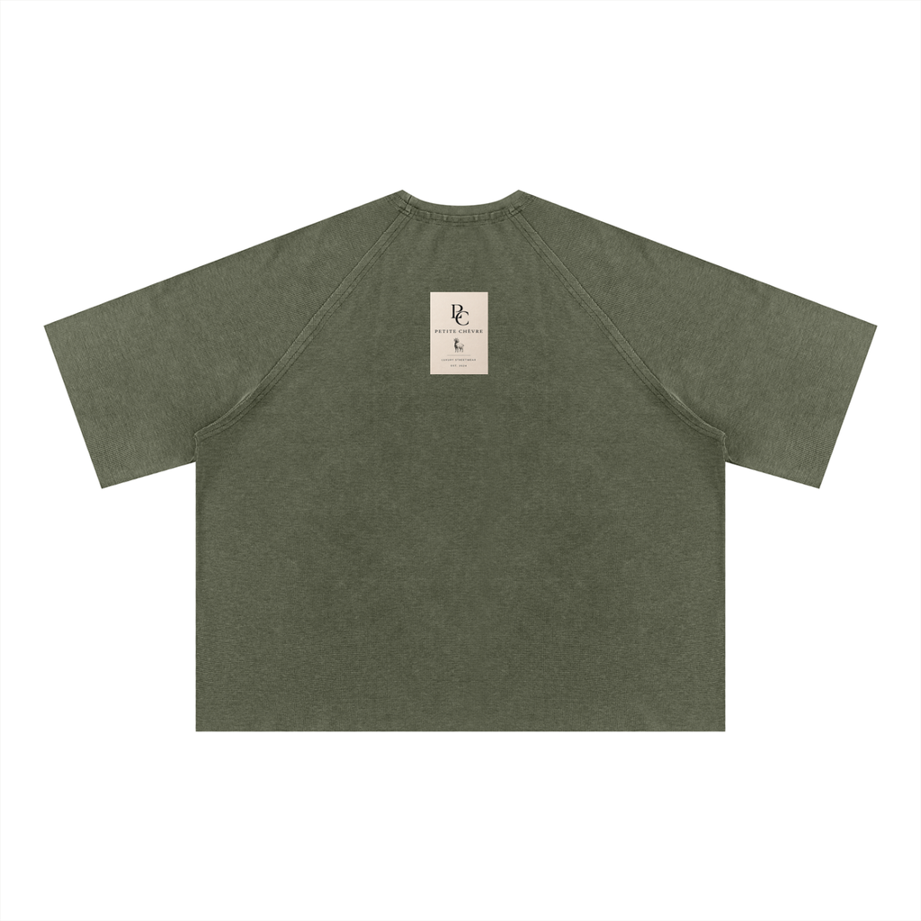Unisex Mineral Wash Boxy Waffle T-Shirt