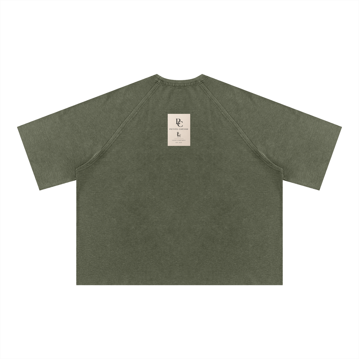 Unisex Mineral Wash Boxy Waffle T-Shirt