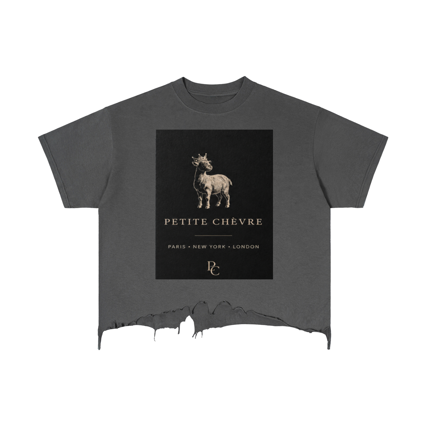 Vintage Wash Boxy Distressed Hem T-Shirt