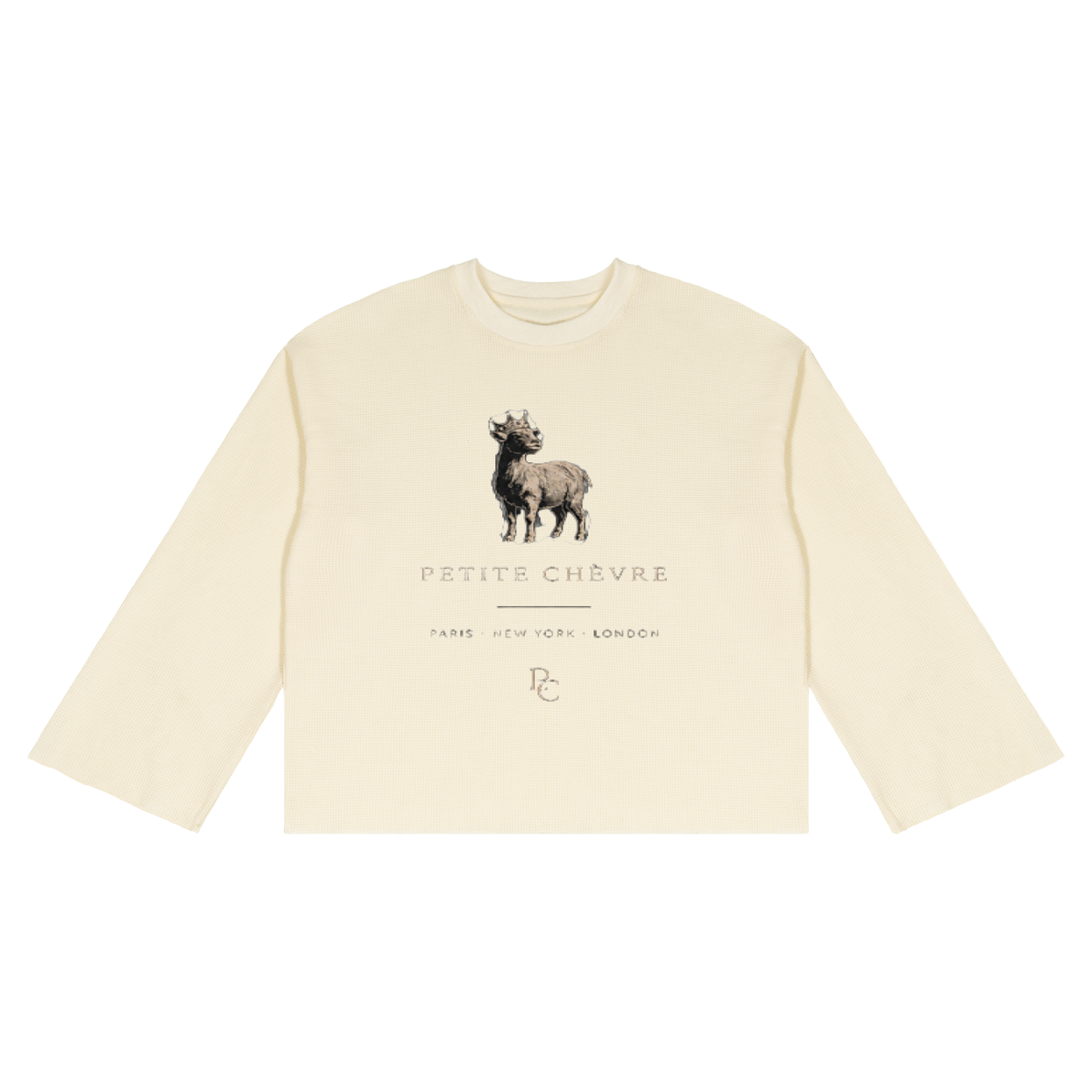Unisex Waffle Raw Edge T-Shirt