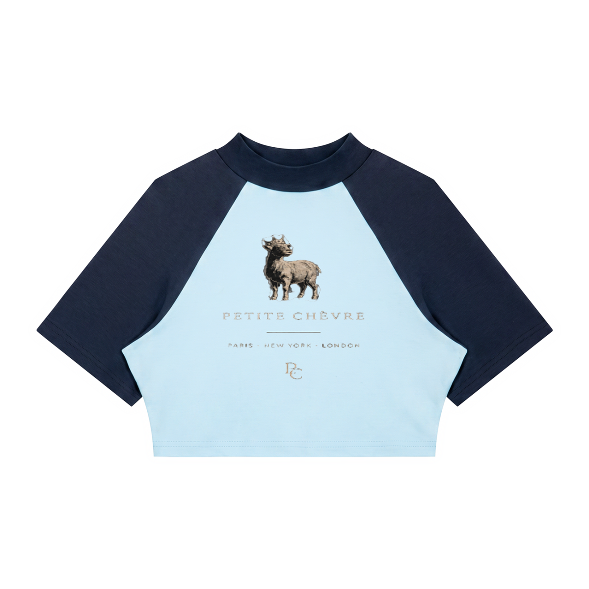 Women’s Color Block Raglan Crop T-Shirt